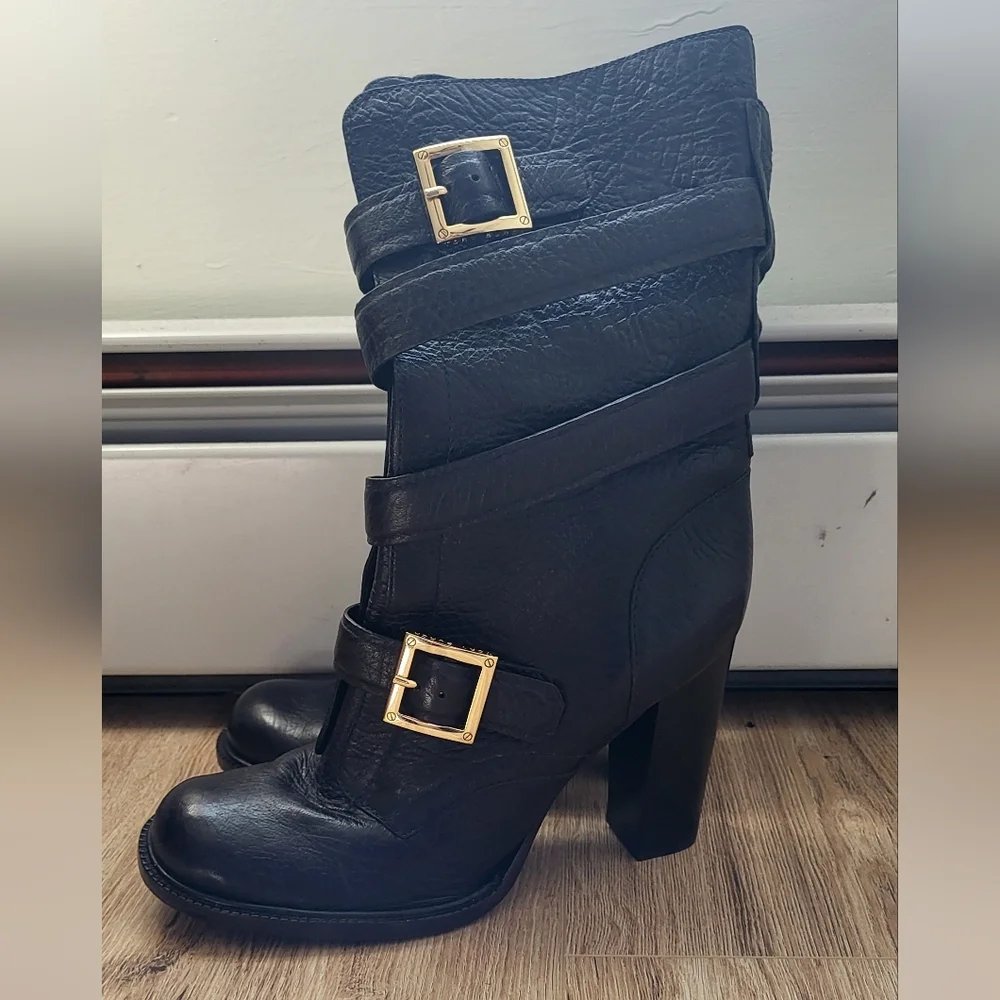 Tory Burch Soft Leather Side Zip Moto 4